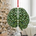 thumbnail image 3 of TiniDecor Brain Christmas Ornament, Funny Holiday Decor, Acrylic, Pine Tree Style, Gift for Thinkers, 3 of 4