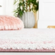SAFAVIEH Layla Yorick Oriental Area Rug, Ivory Grey/Pink, 8' x 10'