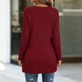 thumbnail image 3 of Cilsoka Womens Sweaters Crewneck Long Sleeve Shirts with Pockets Loose Fit Casual Lightweight Rib Knit Sweater Fall Outfits 2026 Fashion Winter Clothing, 3 of 5