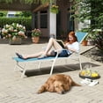 thumbnail image 3 of Crestlive Products Outdoor Blue Lounge Chair Aluminum Adjustable Recliner Chaise, 3 of 8