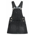 thumbnail image 1 of KIDSCOOL SPACE Jupe pour Petites Filles, Denim Doux et Extensible, Robe d'Été, Noir, 7-8 Ans, 1 of 7