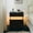 Black+Gold + Particle Board+MDF + 3 Drawers+5, variant on YANGXUN Stone White LED Nightstand Smart Ambient Lighting Bedside Table Modern Minimalist MDF Storage Cabinet for Studio