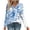 Light blue, variant on EchfiProm V-Neck Tops for Women Long Sleeve Fall Light blue Relaxed Fit Floral Ladies T-Shirt