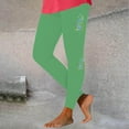 thumbnail image 2 of Mingw Yoga Pants for Women Floral Printed Stretchy and Comfortable Leggings Athletic Workout Running Pants,Green,3XL, 2 of 3