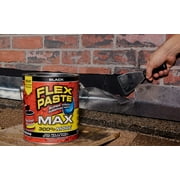 Flex Paste Max Industrial Sealant, Thick Rubber Paste, Black, 12 lbs
