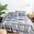 thumbnail image 3 of King Size Bed Sheets Set PC Soft Cooling Thread Count Microfiber Printed Sheet Deep Pocket Breathes Better Machine Washable Tropical Palm Tree Fronds Patterned Double, 3 of 7