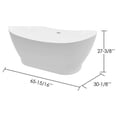 thumbnail image 5 of A&E Bath and Shower Comox 65" Contemporary Plastic Freestanding Bathtub in White, 5 of 5