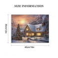 thumbnail image 3 of NIJIANKEHAN Vintage Christmas Wall Art Sunset Winter Decor Rustic Snowy Landscape Canvas Picture unFramed Cottage Snowman Poster Prints Forest Painting Holiday Artwork Living Room Bedroom Decorations, 3 of 6