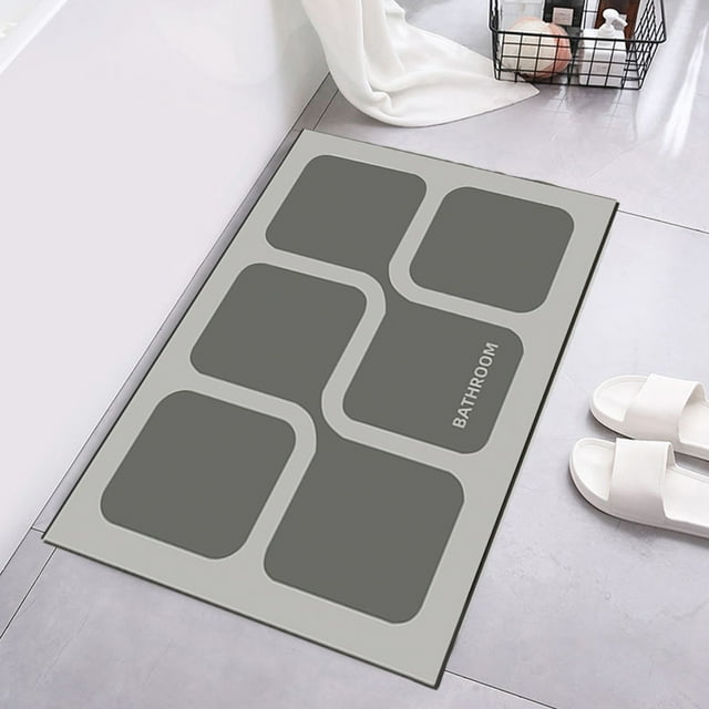 Bath Rugs Shower Room Bath Rug- Super Absorbent Dry- Rubber Backing Non Slip -Washable Bathroom Floor Mats- Shower Rug For In Front Of Bathtub-Shower Room -16x24-