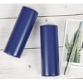 thumbnail image 5 of 8  20 Oz Stainless  Straight Skinny Tumblers, Insulated Slim Thin Travel Cup Set for DIY, Navy, 5 of 7