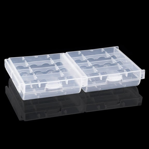 Battery Storage Box Hard Case Holder For 4 AA 5 AAA Rechargeable Battery Conservation Power Bank Plastic Case 67×60×18mm