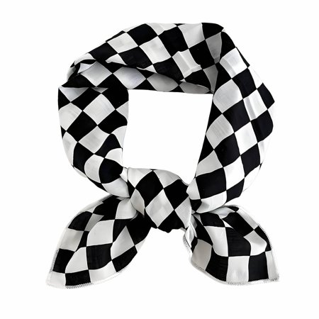 TELOLY Black Cotton Linen Bandanas for Women Girly Vacation Style Hair Tie Scarf Tropical Headwear Neck Scarf for Bag Purse Versatile Fashion Accessory