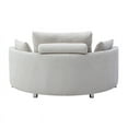 thumbnail image 5 of Gexpusm Modern Round Pull-Out Sofa Bed Foldable 2 Seater Lazy Sofa Suitable for Living Room,Beige, 5 of 6