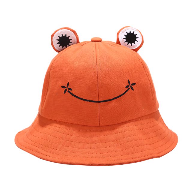 Rana Lindo Sombrero De Sombrilla De Verano Gorra De Rana Gorra De Pescador Sombrero De Cubo De Animal Sombrero De Cubo De Rana Elegante Con Ojos Y Sonrisa Guardurnaity OD009828-05