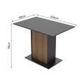 thumbnail image 2 of Mesa de Comedor Madesa Rectangular con Tablero de Madera 5329 Negro/Marrón, 2 of 6