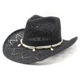 thumbnail image 6 of XIAOCHA Women's Sparkly Cowboy Hat Shapeable Brim Rodeo Beach Sun Hat,Khaki, 6 of 8