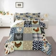 thumbnail image 3 of Homewish Farmhouse Rooster Child Queen Comforter Set, Kawaii farm Animal Bedding Sets, Vintage Rustic Patchwork Reversible Bedding Comforter Set, Lightweight Room Decor, 3 Pieces, 3 of 8