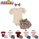 thumbnail image 2 of Conjunto de ropa para niña recién nacida, Pelele de manga corta de verano de Color sólido, pantalones cortos de flores, diadema, traje de 3 uds, ropa infantil para recién nacido Tan Jianjun unisex, 2 of 2