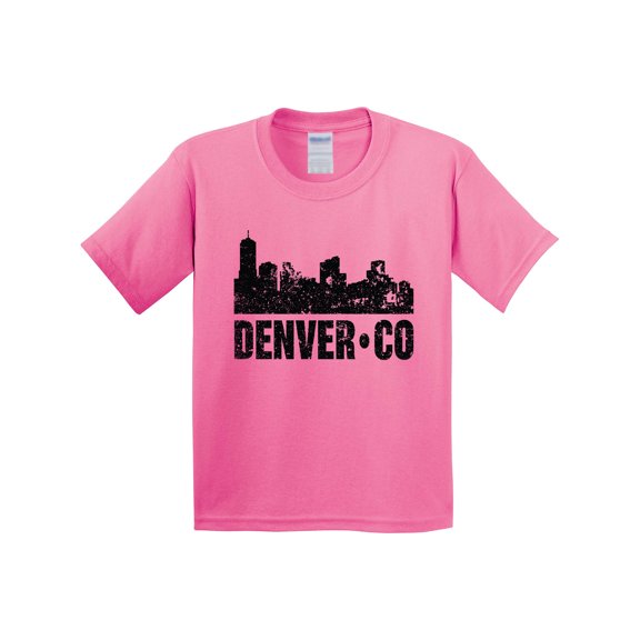 Inktastic Denver Colorado Skyline Grunge Youth T-Shirt