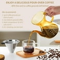 thumbnail image 5 of Pour Over Coffee Maker with Double Stainless Filter Thickened HeatResistant Borosilicate Glass Pour Over Coffee, 5 of 7
