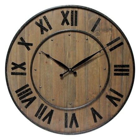 UPC 731742145758 product image for Infinity Instruments 24  Wood Wine Barrel Wall Clock | upcitemdb.com