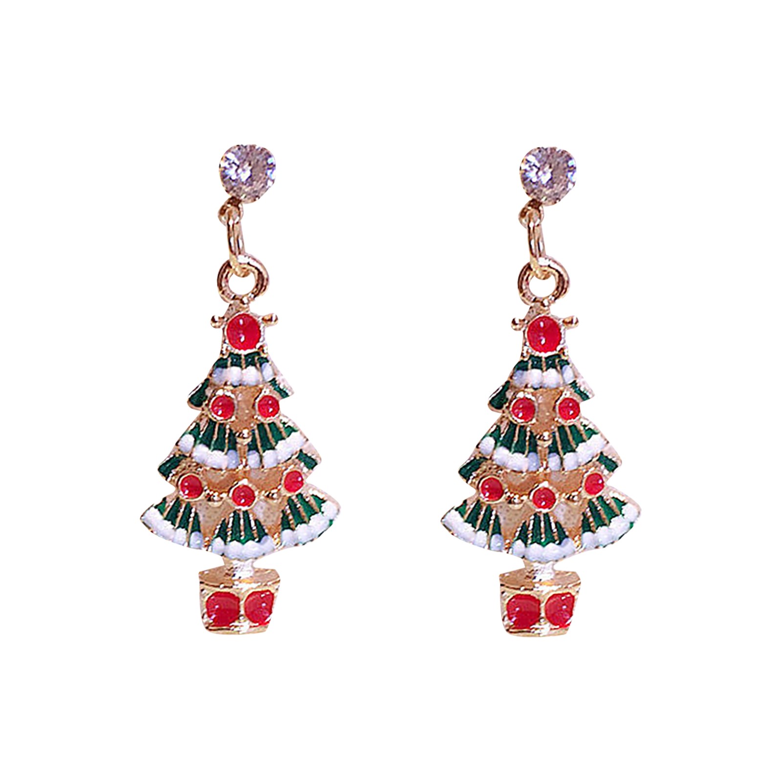 Frehsky earrings for women Christmas Earrings Simple Christmas Tree