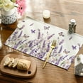 thumbnail image 5 of Sm:)e Lavender Spring Placemats Set of 4, 12 x 18 Inch, Floral Decorative Rustic Farmhouse Table Decoration for Kitchen Dinning, 5 of 7