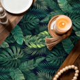 thumbnail image 3 of Tropical Plants Table Runner 72 Inches, Summer Watercolor Green Palm Leaves Bed Runner Dresser Scarves Tabletop for Indoor Outdoor Parties/Ceremony/Banquet, 16" x 72", 3 of 9