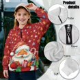 thumbnail image 6 of Uorisanigo Girls Sweatshirts Long Sleeve Pullover Crop Tops Lightweight Cute Santa Claus Star Quarter Zipper Cropped Sweatshirt Fall Trendy Outerwear Kids Half Zip Up Hoodies, 6 of 7