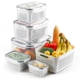 thumbnail image 1 of Contenedores de almacenamiento de alimentos BreezyHome Fruit, 5 unidades, para nevera, 1 of 1