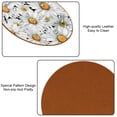 thumbnail image 5 of Daisy 6PCS Round Microfiber Leather Coasters, 11x11 cm/4.3x4.3 in, Drink Coasters for Home and Office, Set of 6 Coasters in Black Color, 5 of 6