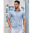 thumbnail image 2 of COOFANDY Men's Short Sleeve Shirt Casual Button Down Shirts Untucked Dress Shirts, 2 of 6