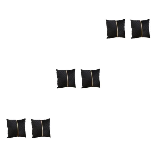Maytalsory 2x Stylish And Luxurious Ambiance Velvet Cushion Cover Symmetrical Gold Thread black 3Set