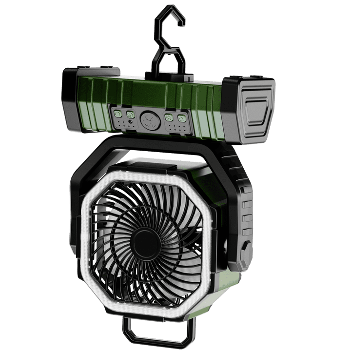 Universal HF-F6 Portable Rechargeable Outdoor Camping Fan USB Table Fan With LED Light And Power Bank For Camping Outdoor