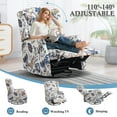 thumbnail image 3 of Swivel Rocker Recliner - Manual Recliner Glider - Swivel Single Sofa - Wingback Rocker Nursery Chair, 3 of 6