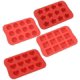 thumbnail image 1 of Juego de moldes de silicona para hornear, moldes de chocolate y moldes para dulces, juego de moldes de silicona 4 en 1 para magdalenas, magdalenas, jabón y brownies, color rojo, 1 of 8