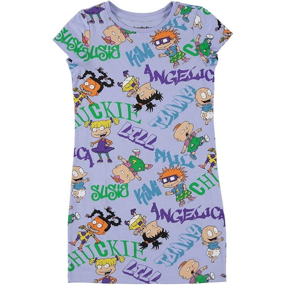 Nickelodeon Girls Rugrats T-Shirt Dress- Little and Big Girls Sizes 4-16