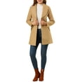 thumbnail image 2 of TRENCH COAT LARGO CON CINTURÓN Y CUELLO CAÍDO PARA MUJERES CHIC CUTE M KHAKI, 2 of 7