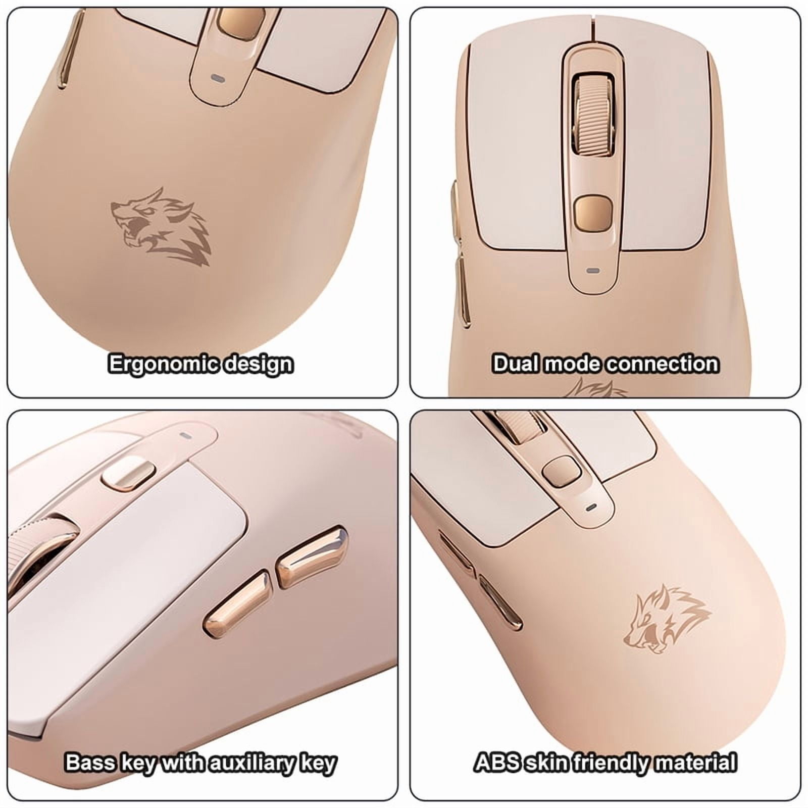 Bluetooth-Compatible Mouse BT 5.0/4.0 & 2.4Ghz 1200-4000 DPI Portable PC Mouse with USB Receiver for  PC Laptop Notebook Desktop