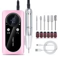 thumbnail image 1 of Rechargeable Electric Nail File - Acrylic Gel Nails Manicure & Pedicure Set - Pink, 1 of 8