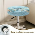 thumbnail image 4 of ZIATUBLE Ocean Turtle Stool Covers Cushion Soft Stool Covers Chair Slipcovers 2 Piece Reusable Stool Seat Cover Protector 12"-14" with Elastic Bands Stool Cushion Covers Decor Accessories, 4 of 6