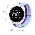 thumbnail image 6 of Opvise LED Electronic Watch Elastic Band Multifunctional Luminous Round Dial Adjustable Time/Date Display Braided Electronic Digital Wrist Watch Clock Fashion Accessory, 6 of 8