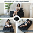 thumbnail image 4 of Sofá cama plegable MAXYOYO negro, convertible individual 85 x 190 cm, 4 of 8