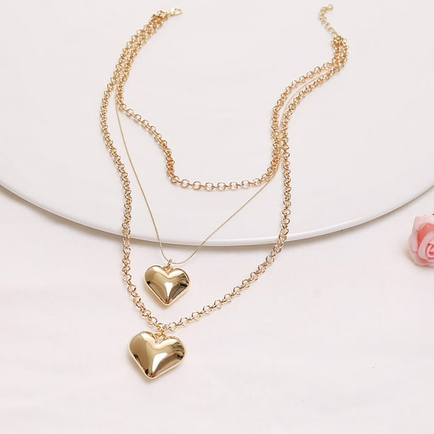Collar para mujer, joyería para mujer, joyería para mujer, collar multicapa de moda para mujer, joyería de moda con personalidad, collar para mujer