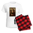 thumbnail image 5 of CafePress - Pandemic Mona Lisa Pajamas - Women's Short Sleeve Print T-Shirt and Pants Light Cotton Pajama Set, 5 of 7