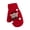 *2-Red, variant on Ladies Christmas Santa Knitted Mittens,Cute Pom-pom Design,Warm Holiday Party Gloves for Women,Black,Size Free Size