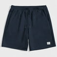 thumbnail image 2 of RYDCOT Mens Athletic Gym Sweat Shorts 5.5" Elastic Waist Casual Pajama Pocket Jogger Men Workout Short Pants Navy, 2 of 3