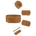 thumbnail image 2 of INSPIRE CHIC Women's Hollow Vintage Floral Leather Cinch Wide Belt Brown 28"-31" waist, 2 of 4