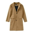 thumbnail image 5 of Men's Single Breasted Trench Coat with Wool Blend - Oversized Warm Lapel Work Business Jacket for Winter Fashion, Formal Events, and Christmas Parties,Camel,3XL, 5 of 6
