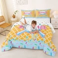 thumbnail image 3 of Erosebridal Light Blue Dripping Waffle Blue Baseball & Bat Sketch Graphic Full Size Comforter Sets 3 Pieces, Sport Graphic Bedding Sets for Boys And Girls Kids,Ultra Soft Home Decor, 3 of 6